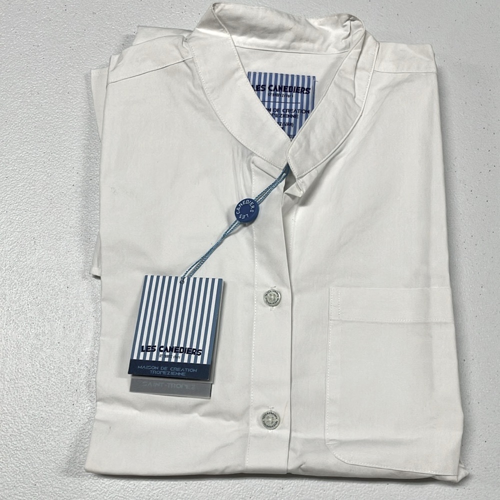 Les Canebiers French Designer White Women's Top
